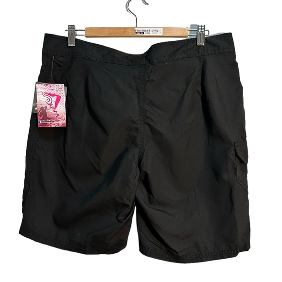 NWT Kanu Surf Women's Black Stretch Board Shorts Swim Bottom Size 12 - Picture 4 of 10
